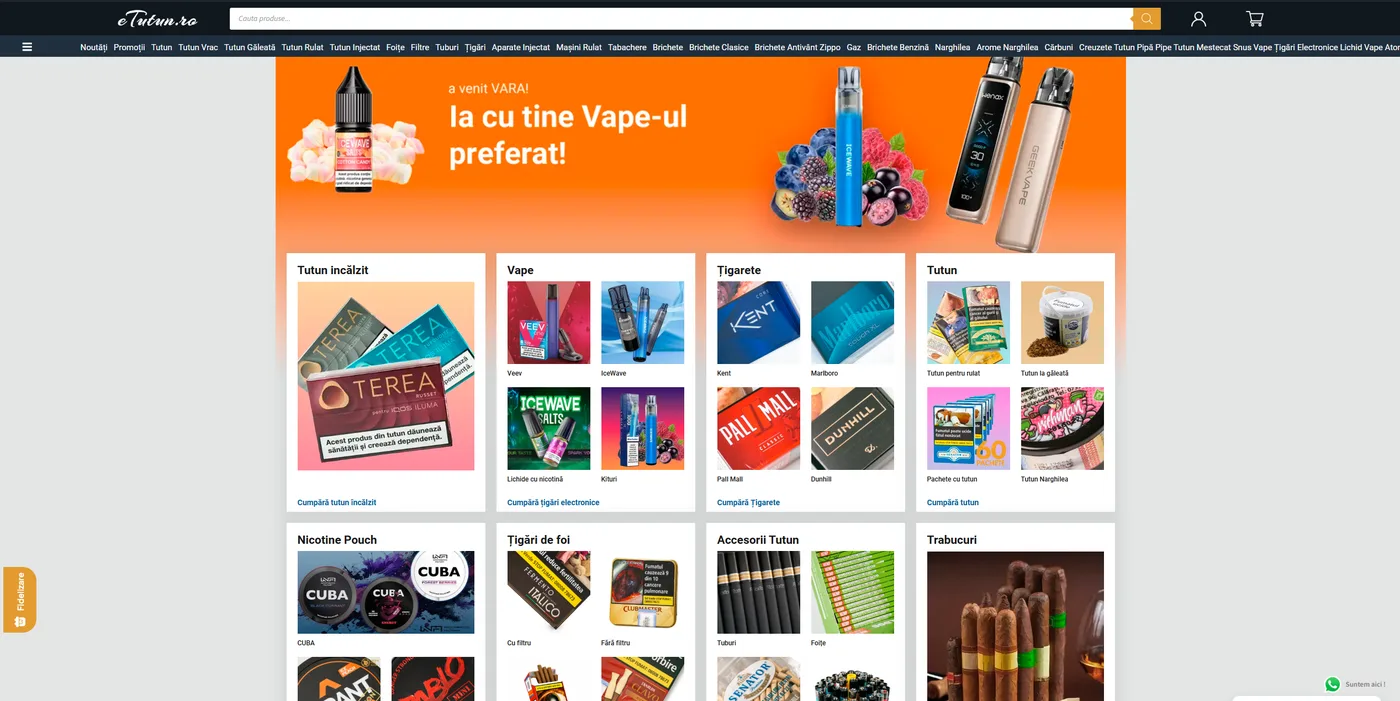 eTutun website — online shop