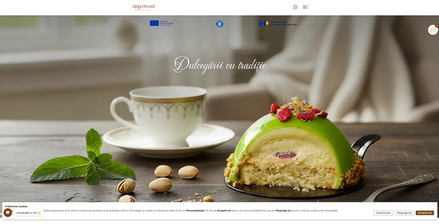 GingerBread House website — confectionery in Bran